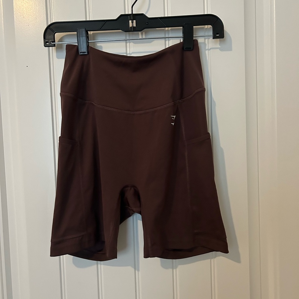 Gymshark Chocolate Brown Bike Shorts